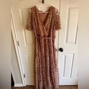 Baltic Born champagne Floral Maxi Dress 1XL